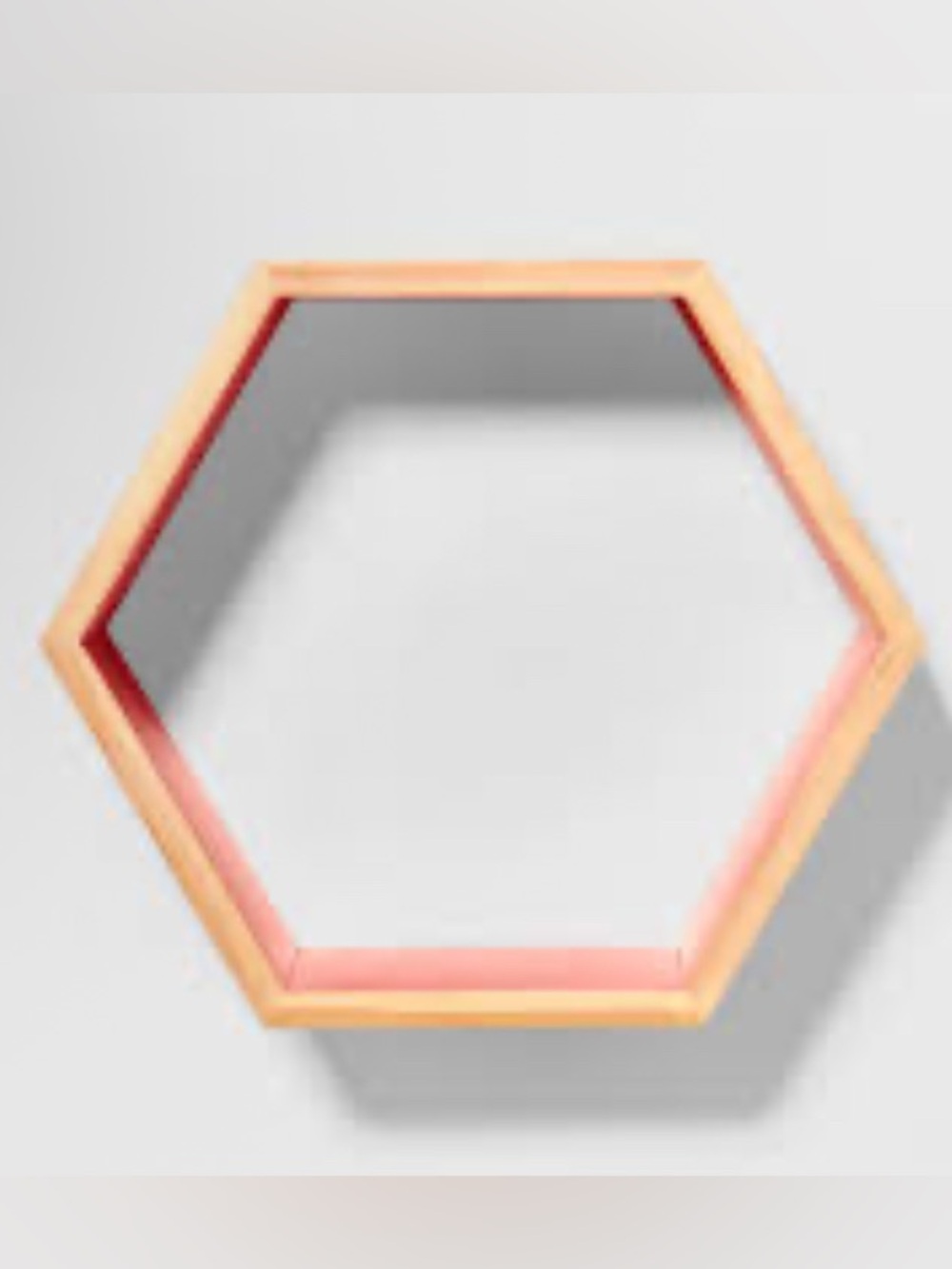 Pillowfort honeycomb hexagon wall shelf rose pink
